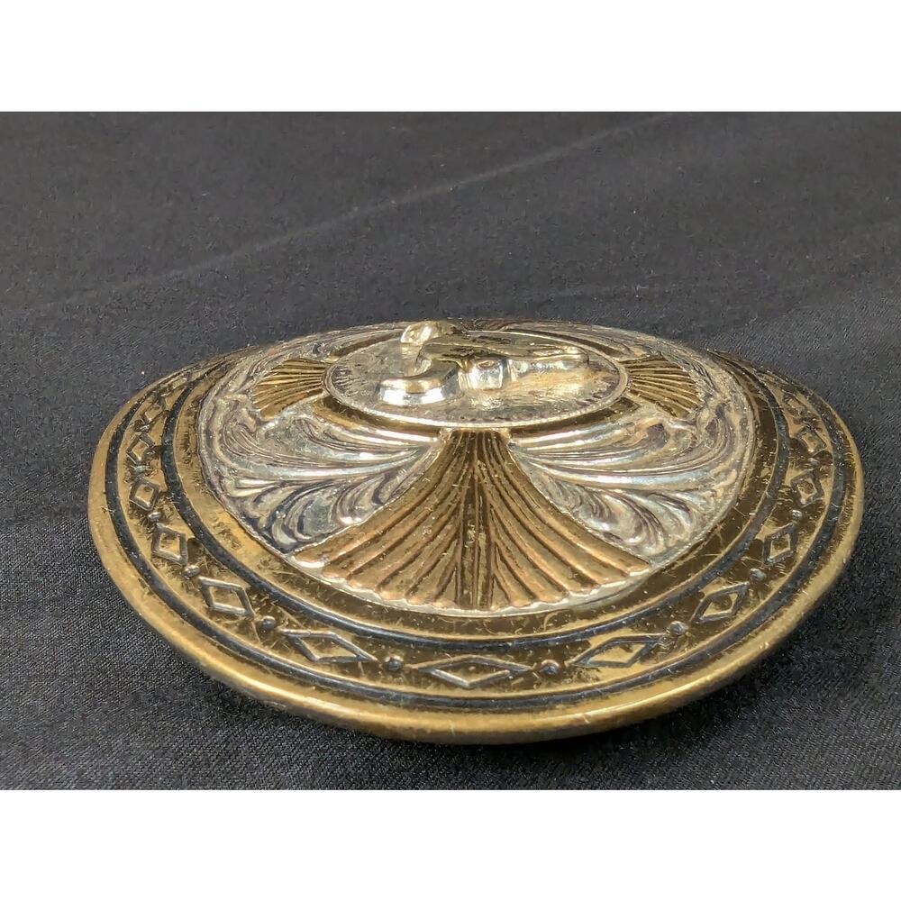 Award Design Medals Vintage Western Bull Skull Belt Buckle Silver Plated Gold... - Picture 3 of 12